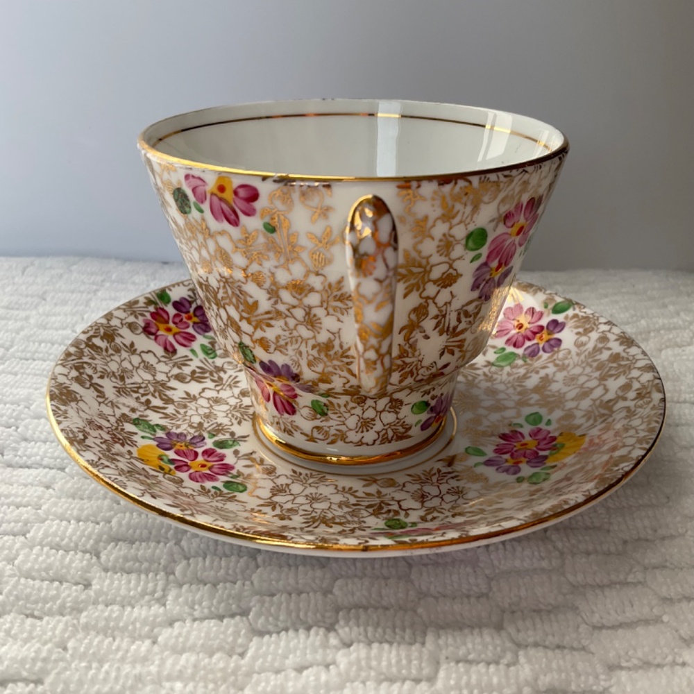 Phoenix Bone China - T. F. & S. Ltd - Teacup and Saucer Made in England - Picture 4 of 16